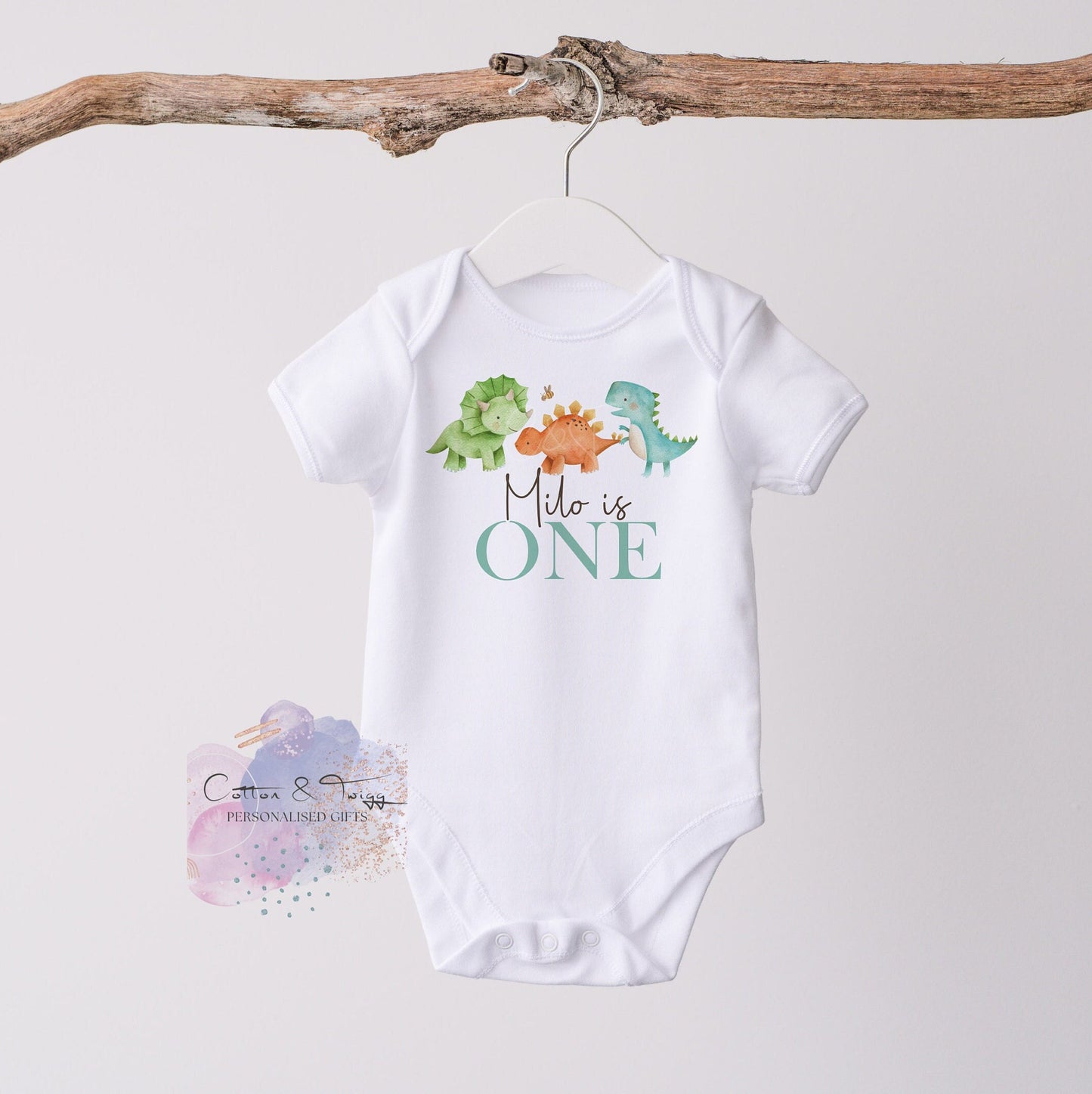 Personalised Kids Dinosaur Birthday T-Shirt, 1st Birthday Outfit, Dino Tee shirt, Gender Neutral, Unisex Top , T Shirt For Boys & Girls