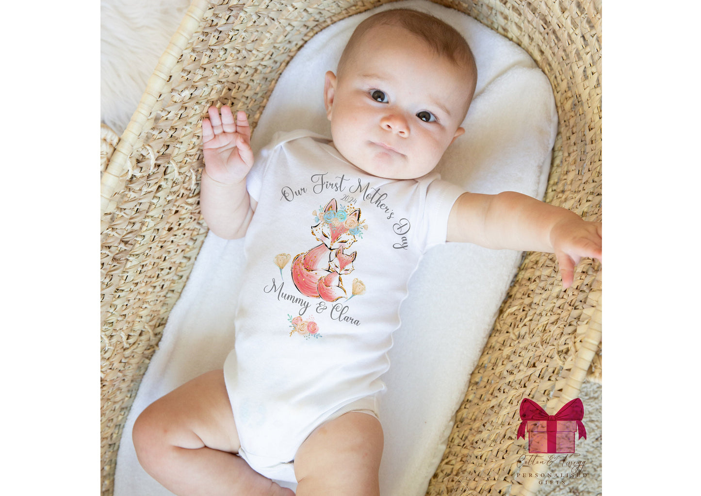 First Mothers Day Sleepsuit, Our First Mothers Day Romper Suit, Baby Girls 1st Mothers Day Outfit, Mothers Day Vest, Personalised Babygrow