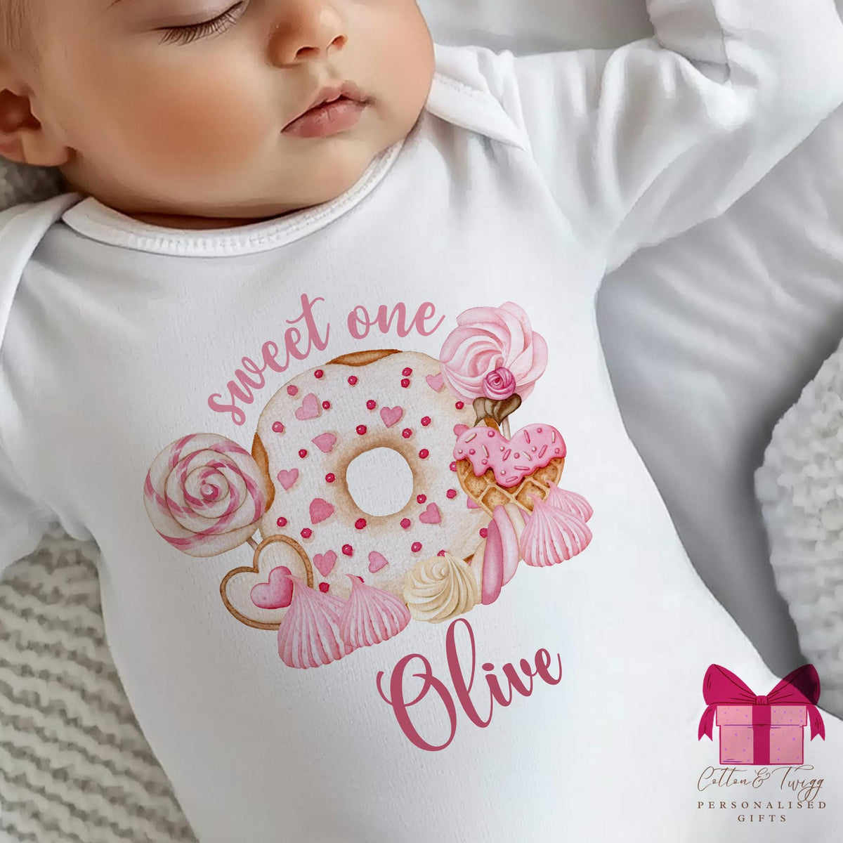 Sweet One Doughnut 1st Birthday Card for Girls – photo 6