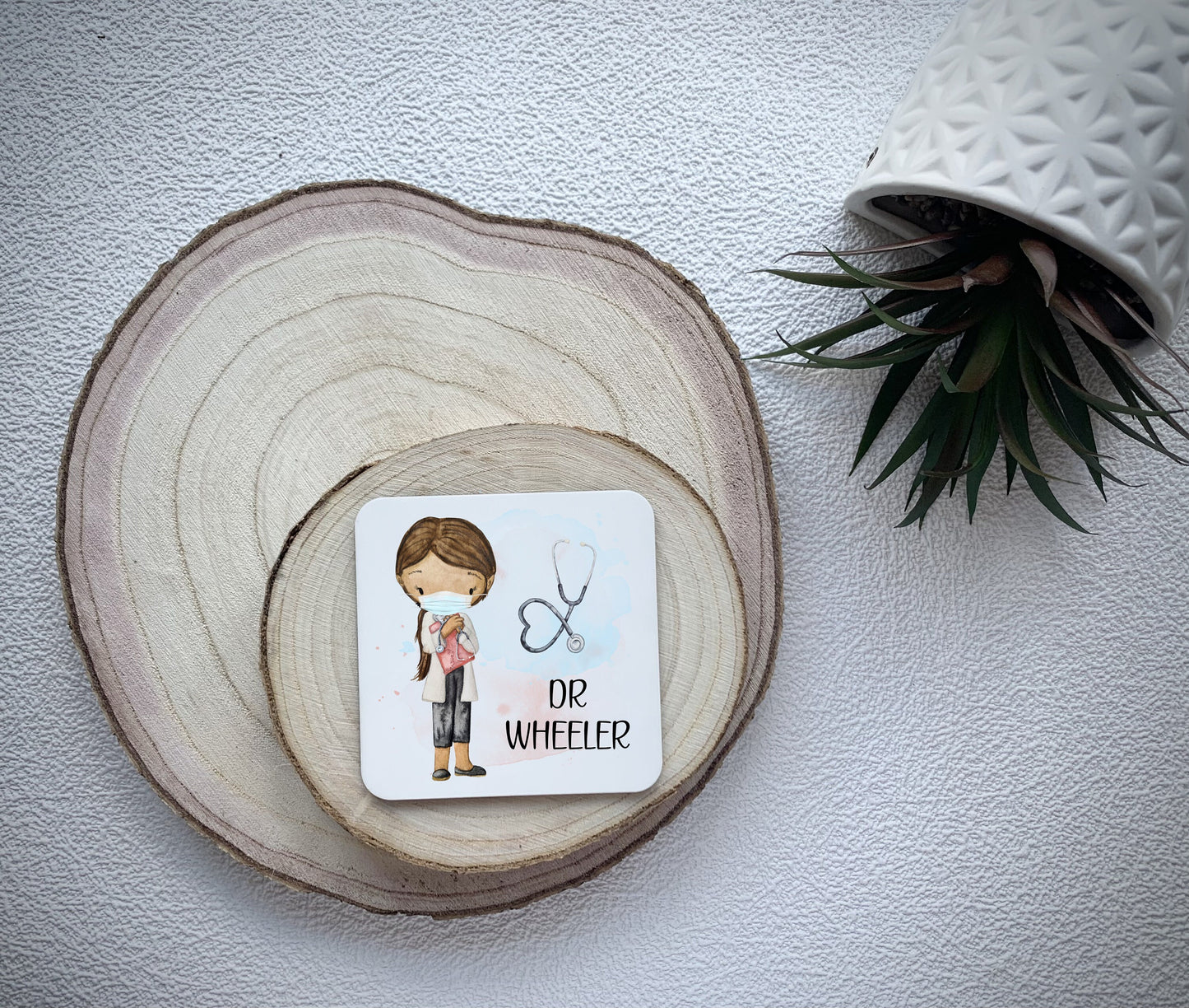 NHS Doctor's Mug & Coaster, Personalised Doctor Mug, Doctor Gift Set, Doctor Birthday Gift, Doctor Retirement Gift, Frontline Worker Gift,