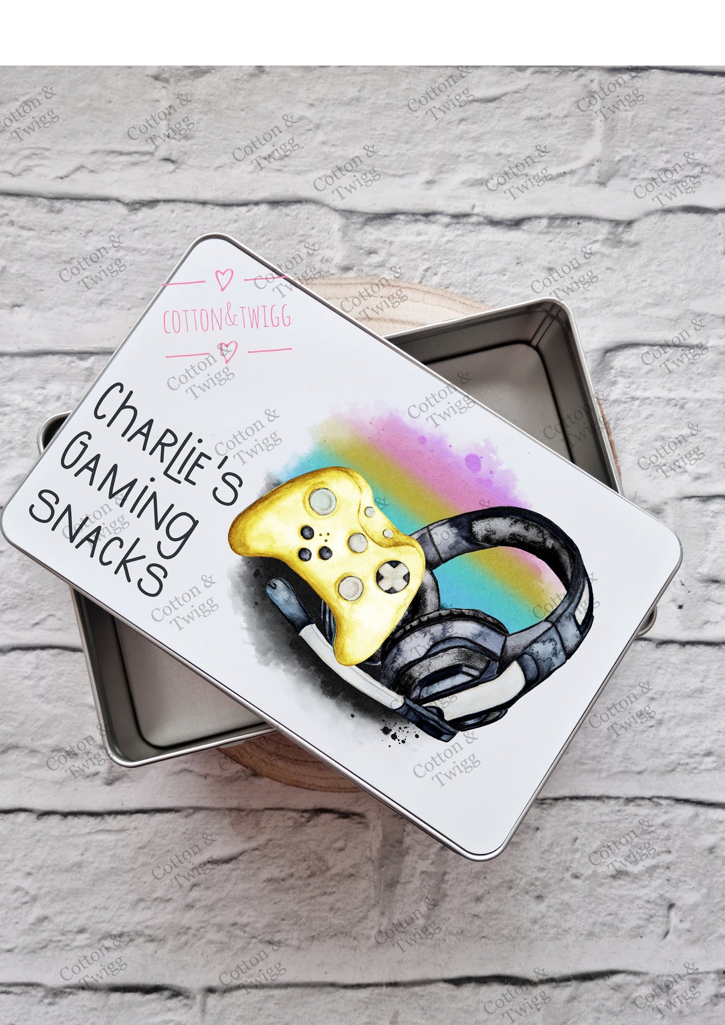 Personalised Gamer Treat Tin, Gamer gift, Gaming Snack Box