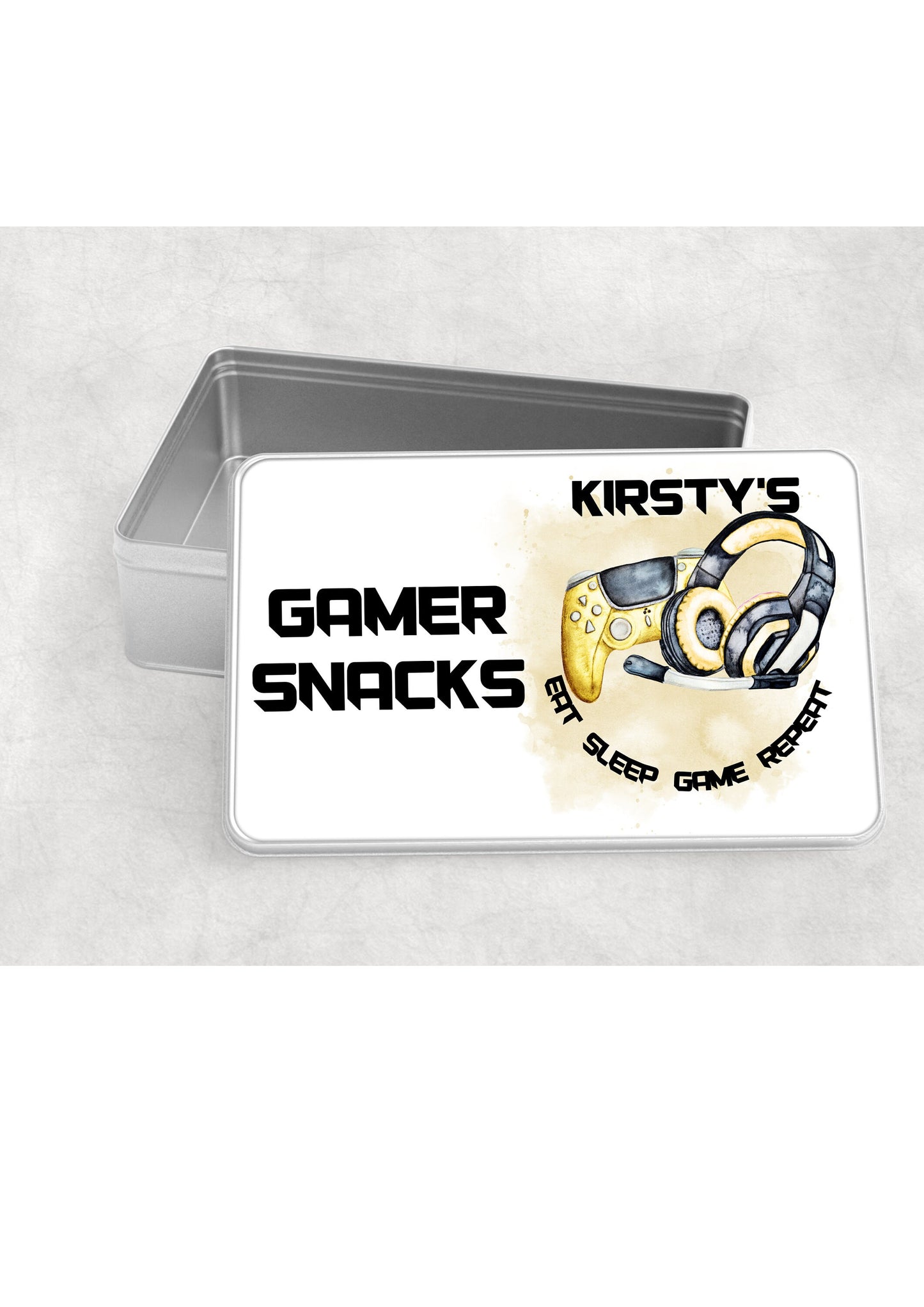 Personalised Gamer Gift, Gaming Treat Tin, Gaming Snack Box
