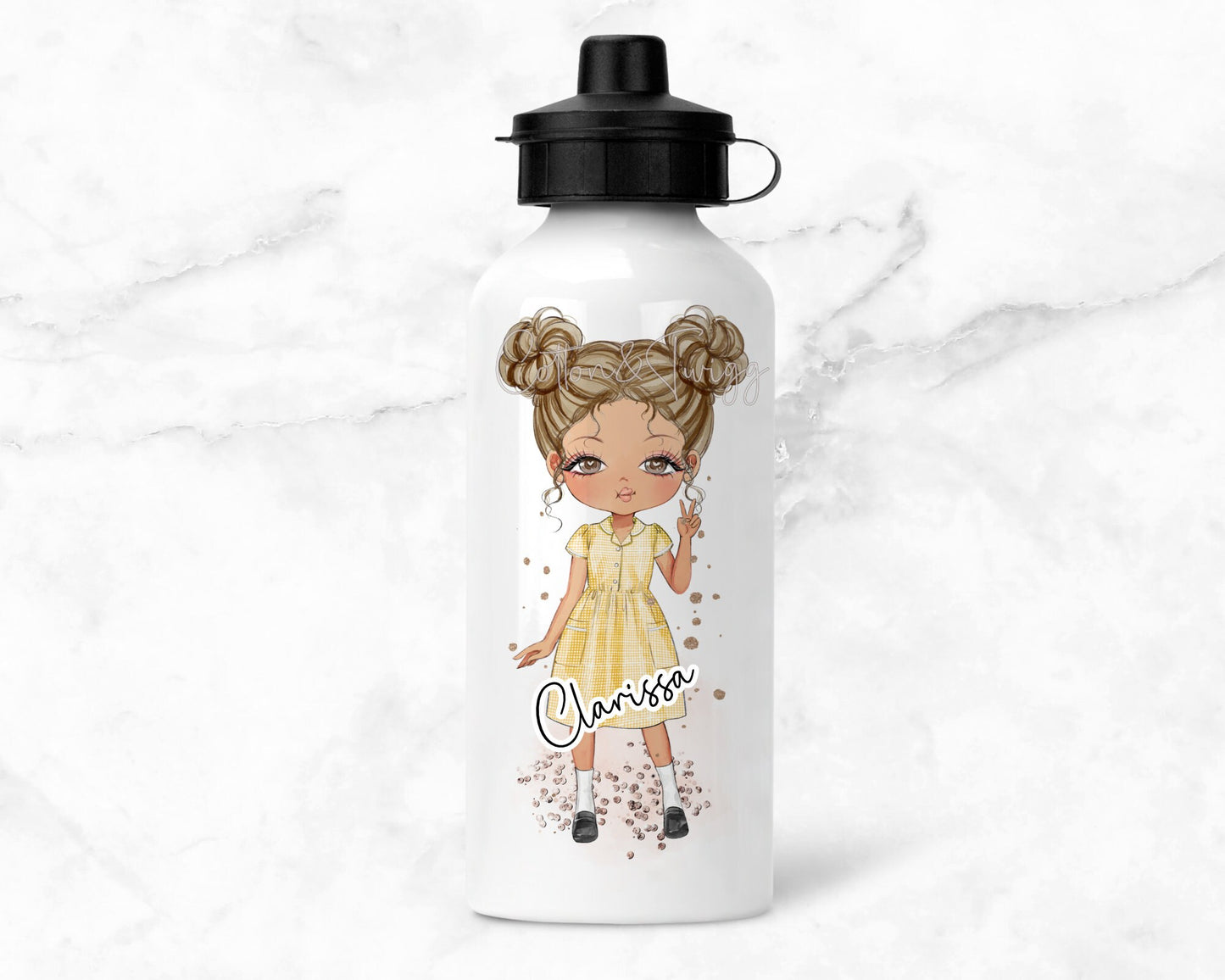 Personalised Girls Back To School Water Bottle