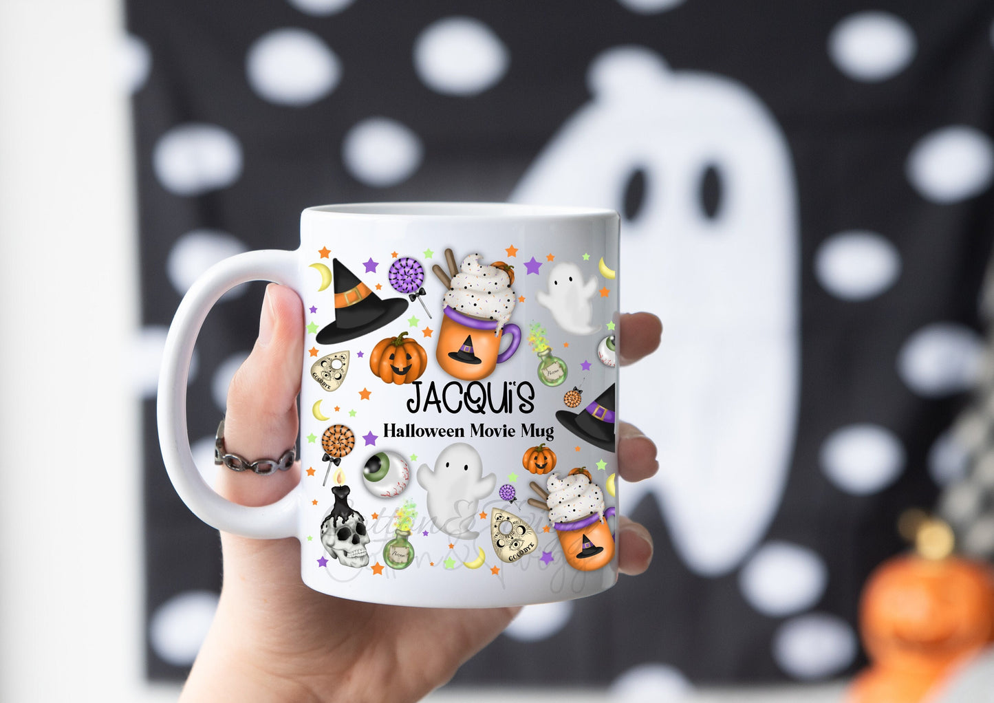 Personalised Halloween Movie Mug | Halloween Coffee Cup | Autumn Gift | Halloween Gift For Her | Halloween Home Decor | Halloween UK