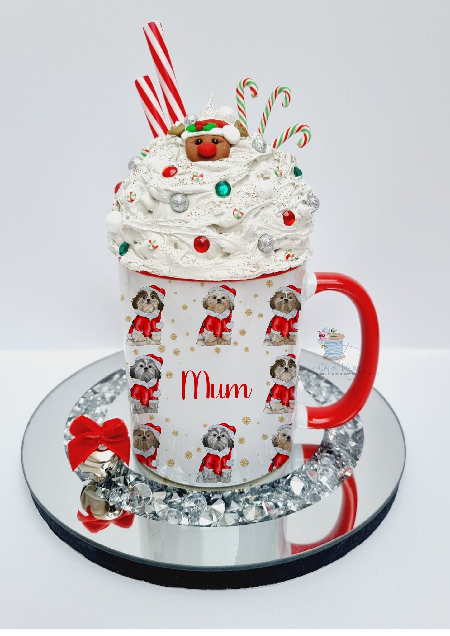 Shitzu Christmas Mug, Shitzu Dog Christmas Coffee, Tea Cup, Christmas Movie Mug, Secret Santa Gift, Festive Dog Lovers Gift
