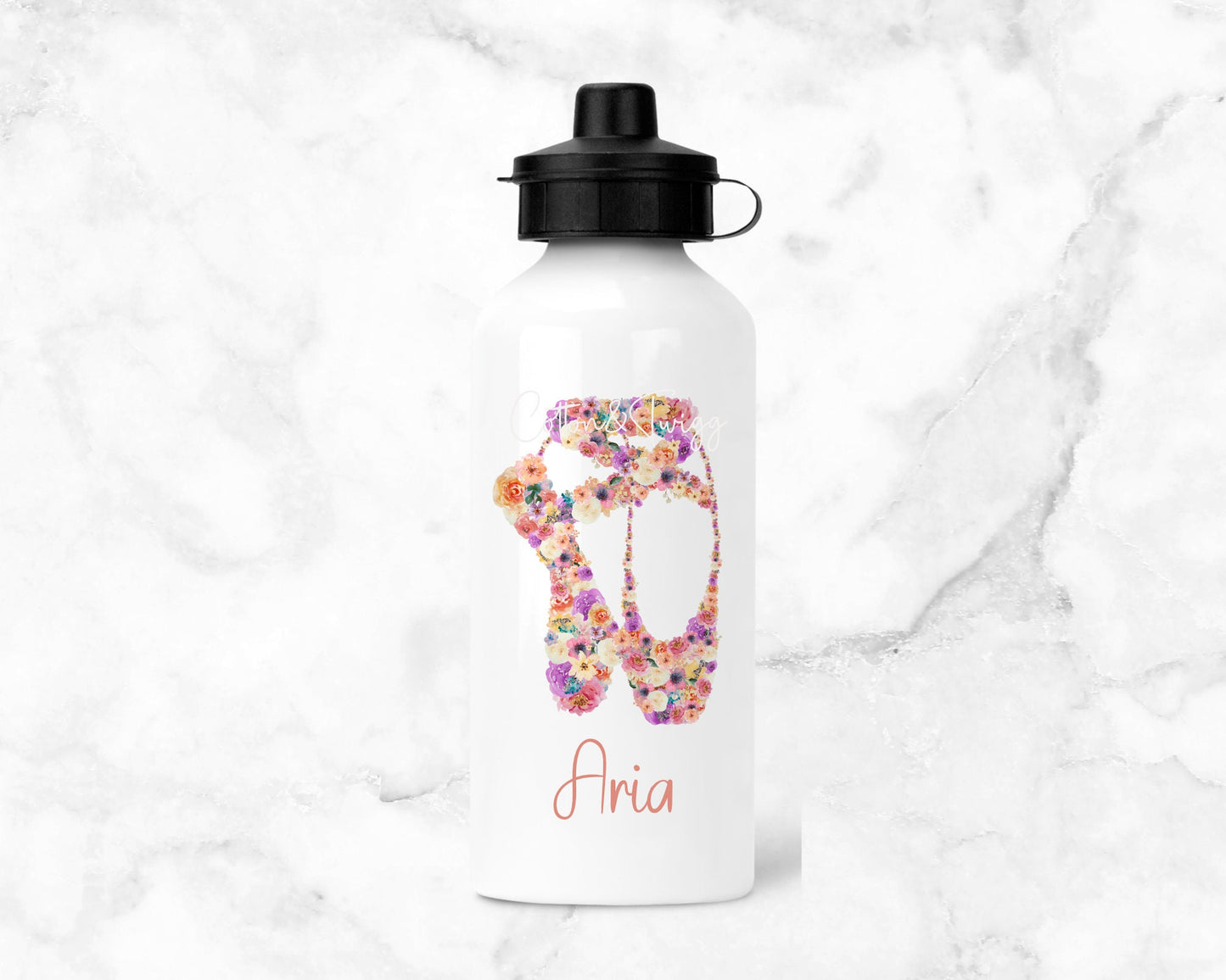 Personalised Ballet Water Bottle & Gym Bag, Ballerina Gift, Personalised PE bag, School, PE, Swim Drawstring Bag, Ballet Gift, Present