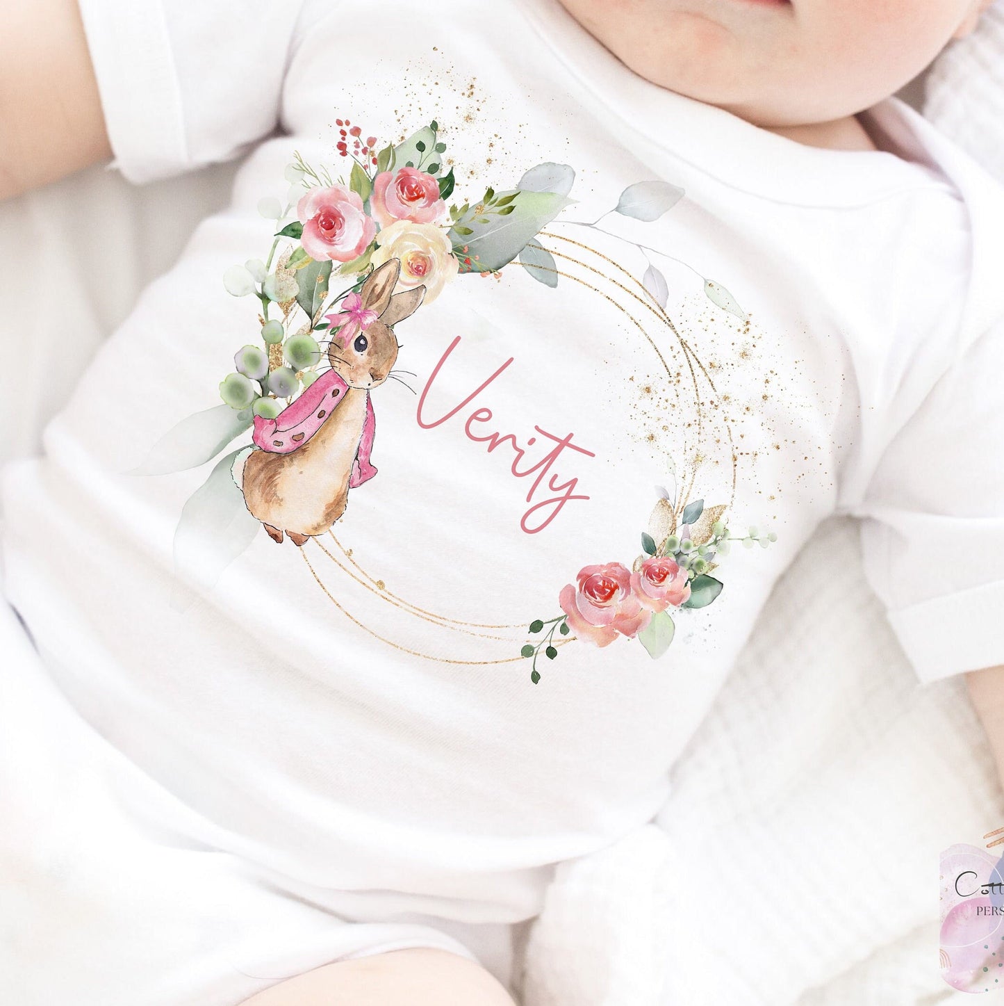 Personalised New Baby Sleepsuit, Vest & Bib