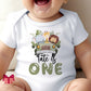 Personalised Kids Safari Long Sleeved T-Shirt, 1st Birthday Jungle Jeep/Car T-Shirt