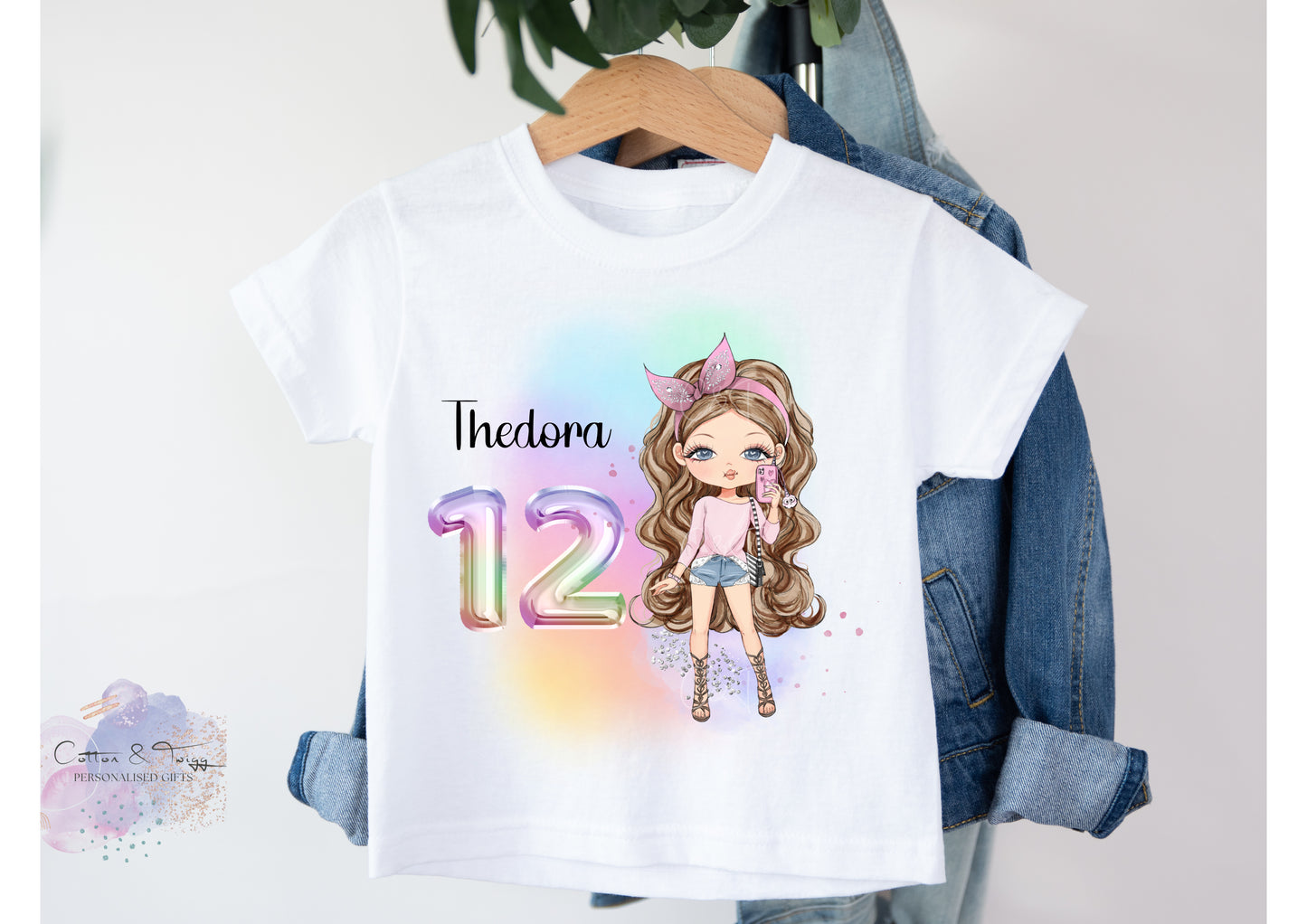 Personalised Girls Birthday T-Shirt - Children's Birthday Top