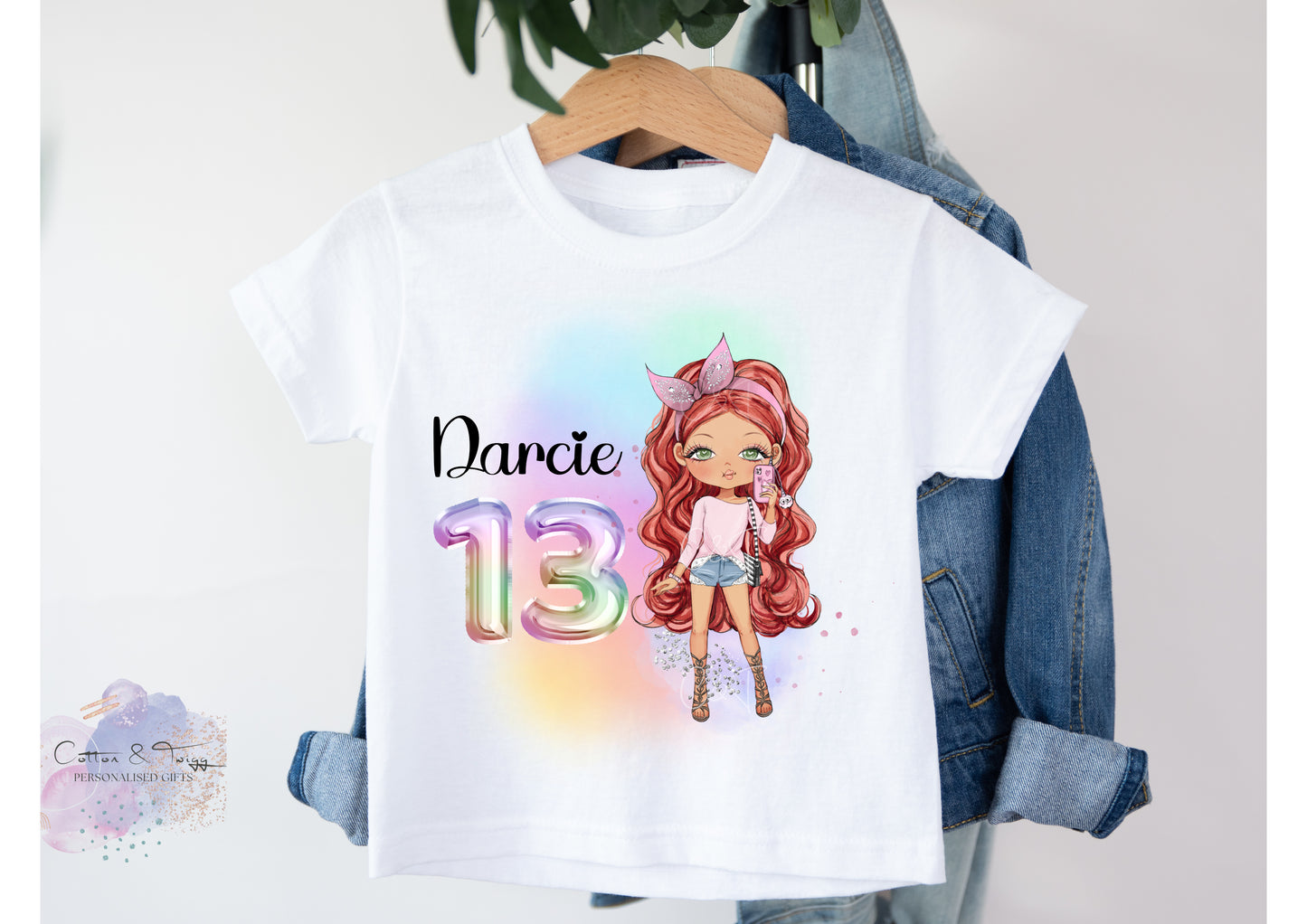 Personalised Girls Birthday T-Shirt - Children's Birthday Top