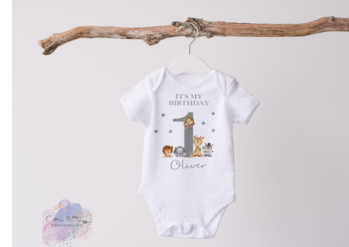 Personalised Kids Safari Birthday T-Shirt - Childrens Birthday Top