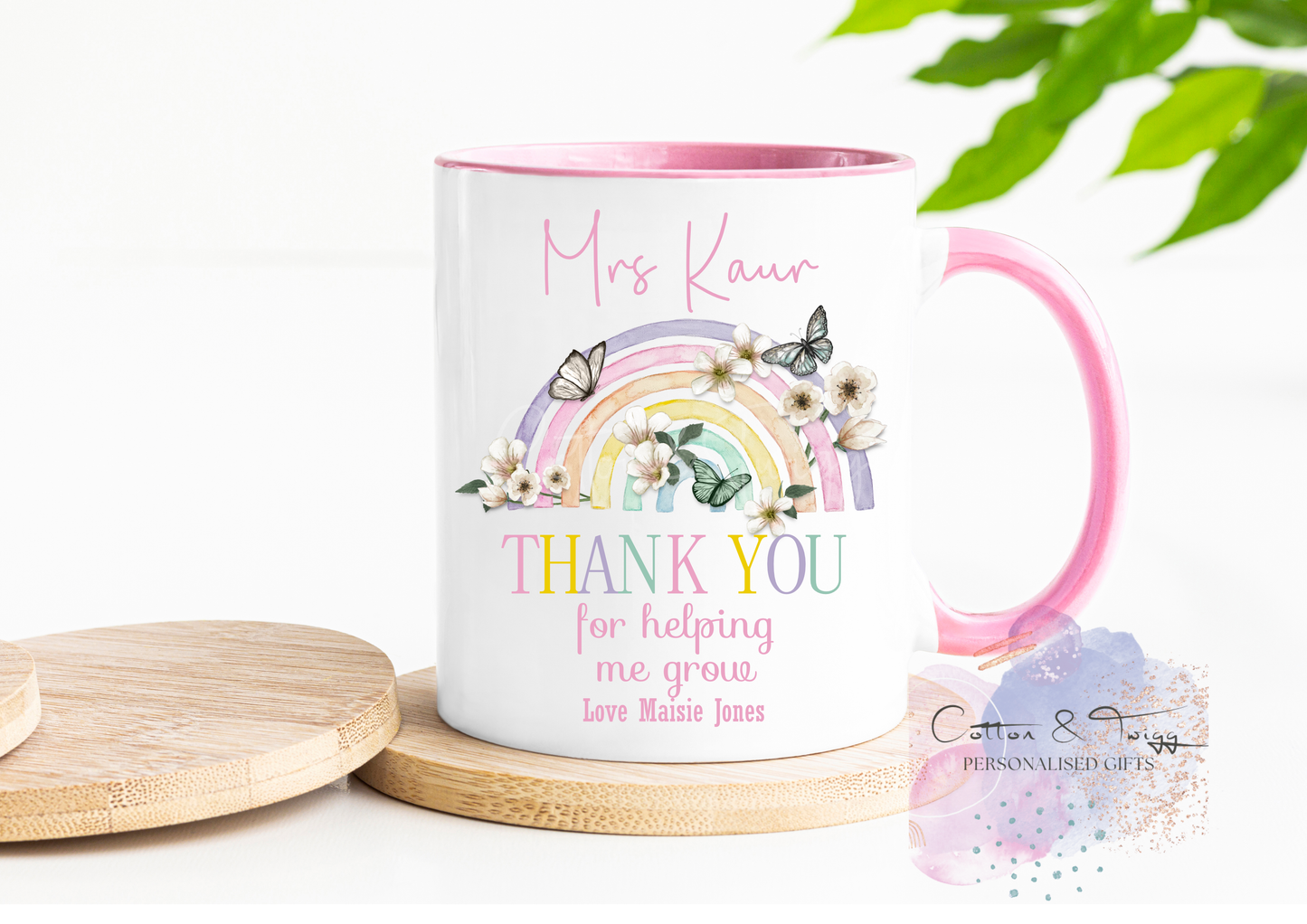 Personalised Thank You Mug, Teachers Personalised Mug, End Of Term Gift, Personalised Gift For Teacher's