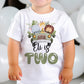 Personalised Kids Safari Long Sleeved T-Shirt, 1st Birthday Jungle Jeep/Car T-Shirt