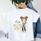 Personalised Girls Birthday T-Shirt,  Any Age, Any Name, Fashion Girl Birthday Gift, Rainbow Birthday T-Shirt, Cotton White Top