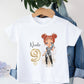Personalised Girls Birthday T-Shirt,  Any Age, Any Name, Fashion Girl Birthday Gift, Rainbow Birthday T-Shirt, Cotton White Top