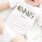Personalised Kids Safari Birthday T-Shirt, 1st Birthday Jungle T-Shirt, Safari 1 Vest, First Birthday Long Sleeve T-Shirt for Girls & Boys