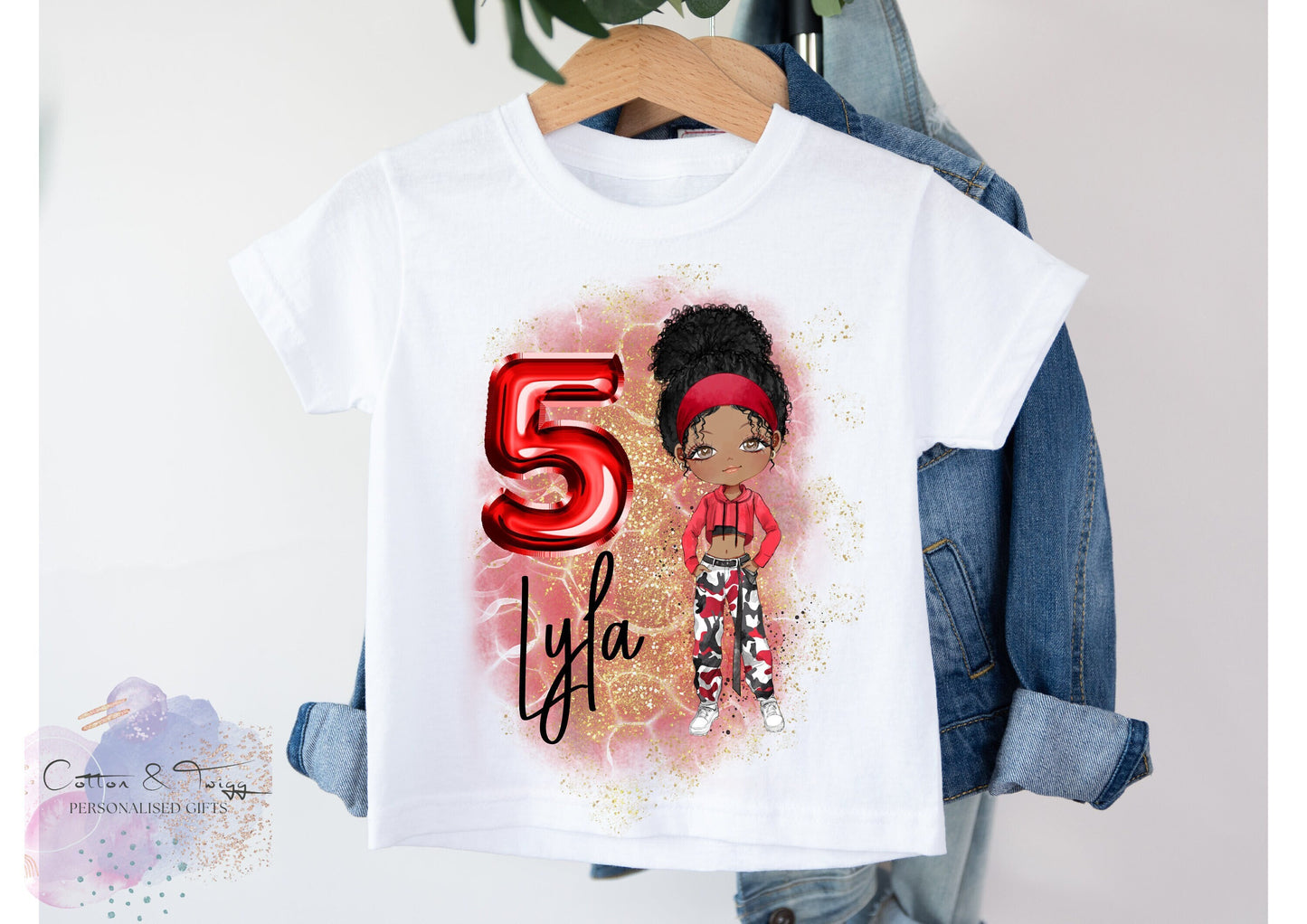 Personalised Girls  Birthday T-Shirt, Girls Dance Personalised Birthday Top, Any Age Birthday T shirt for Girls, Custom Dancers T-Shirt