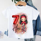 Personalised Girls  Birthday T-Shirt, Girls Dance Personalised Birthday Top, Any Age Birthday T shirt for Girls, Custom Dancers T-Shirt