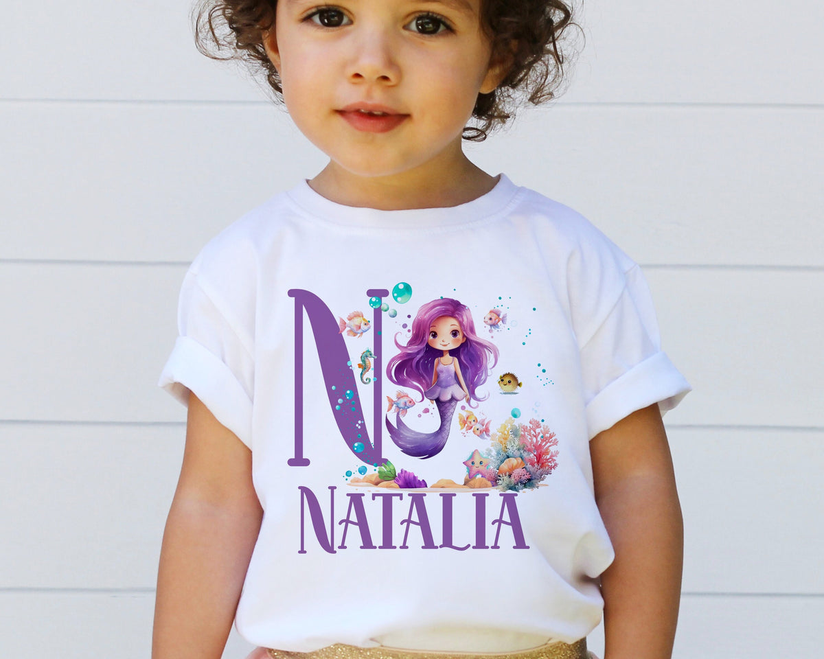 Purple Mermaid Birthday T-shirt