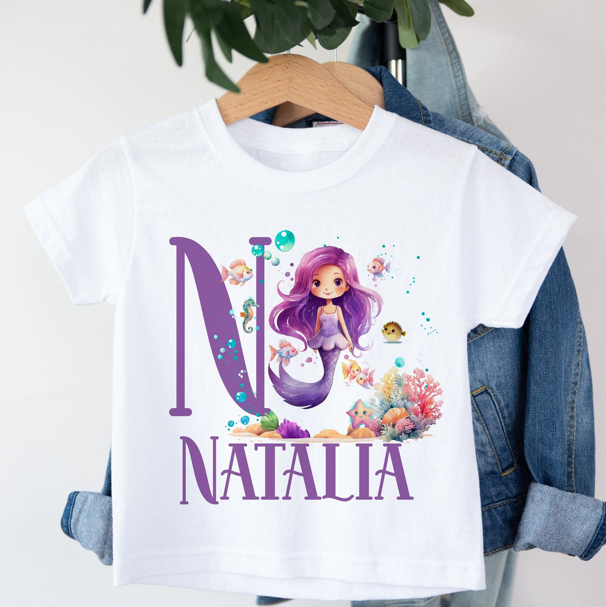 Purple Mermaid Birthday T-shirt