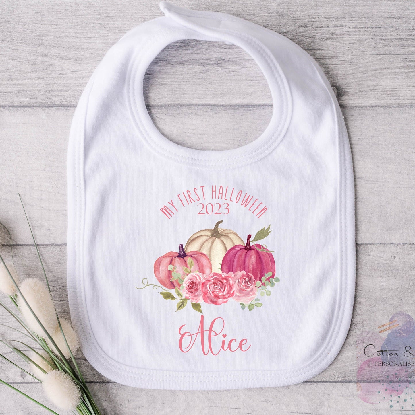 Baby's first Halloween, Personalised First Halloween Vest, Cotton Sleepsuit & Bib, Halloween Babygrow/Outfit, My first Halloween