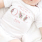 Personalised When I Wake Up I Will Be One Sleepsuit, Personalised Pink  Floral Birthday Babygrow, Girls Birthday Sleepsuit