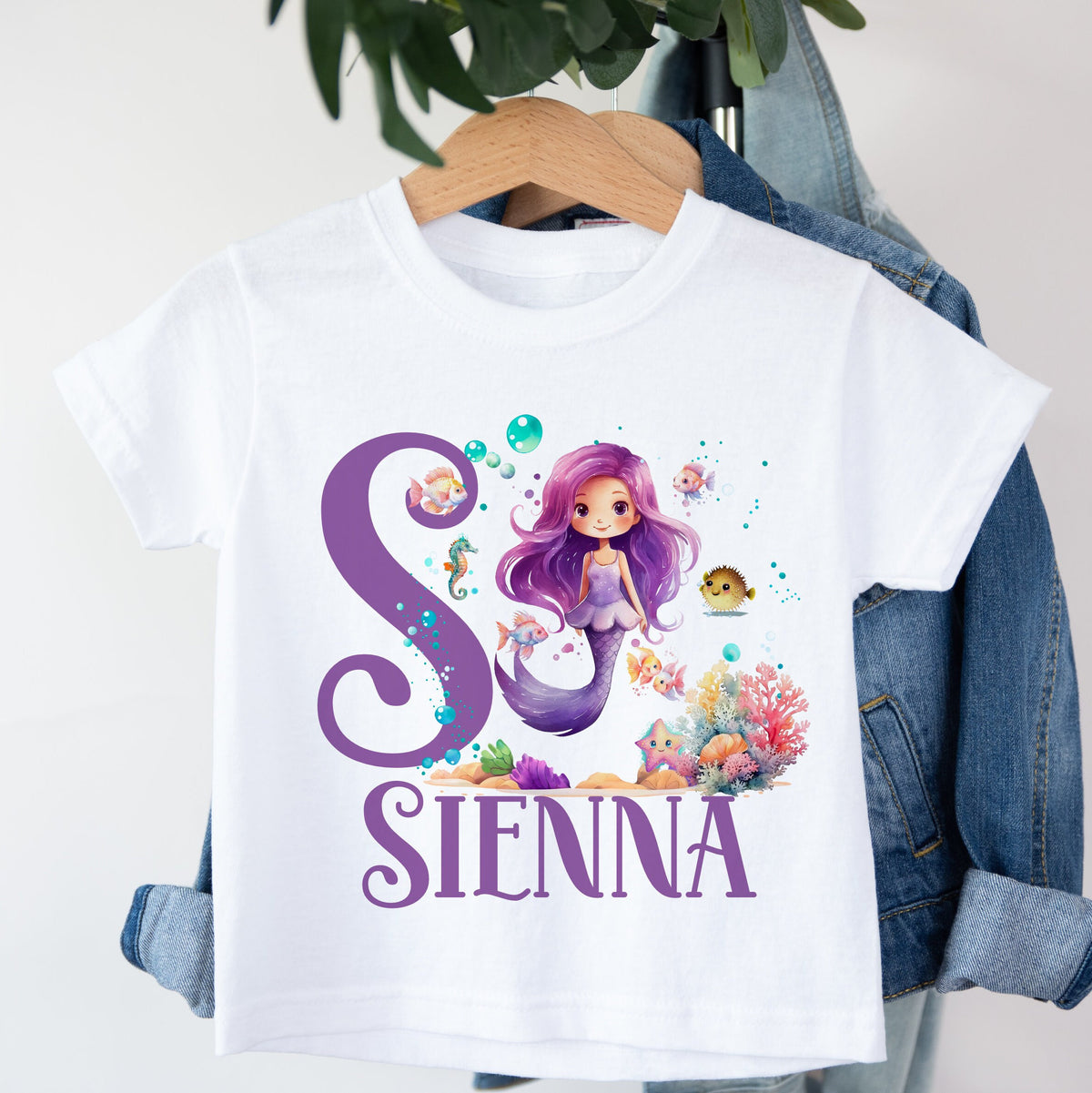 Purple Mermaid Birthday T-shirt