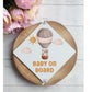 Baby On Board Aluminium Car Sign, Children, Child, Toddler On Board Safety Sign, Car Suction Sign, Air Balloon Car Sign, New Baby Gift