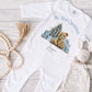 Blue Teddy Bear Baby's First Christmas Sleepsuit, Vest & Bib