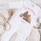 Pink Teddy Bear Baby's First Christmas Sleepsuit, Vest & Bib