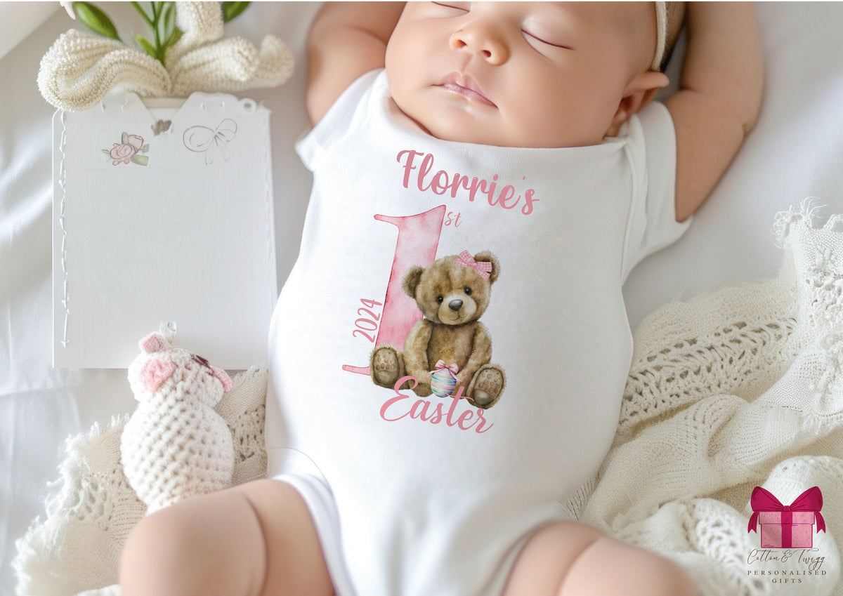 Bunny First Easter Vest for Girls