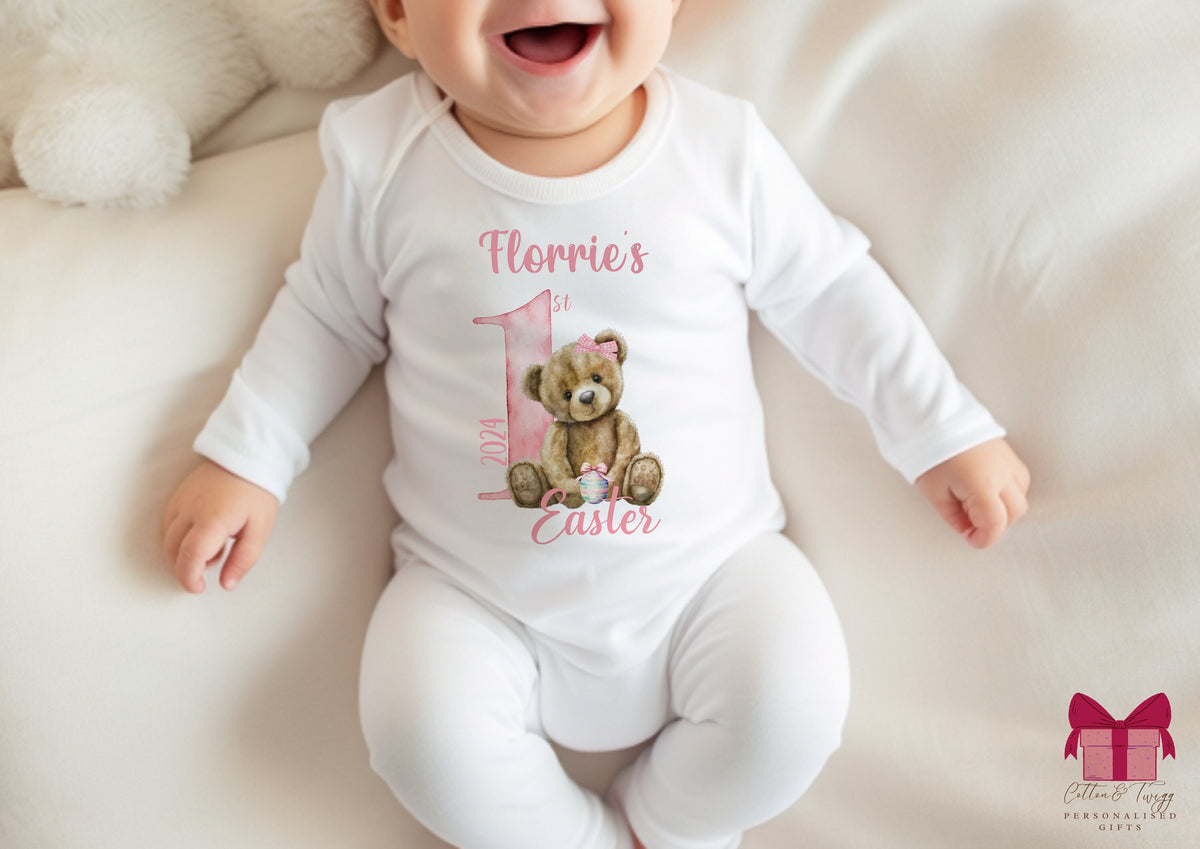 Bunny First Easter Vest for Girls