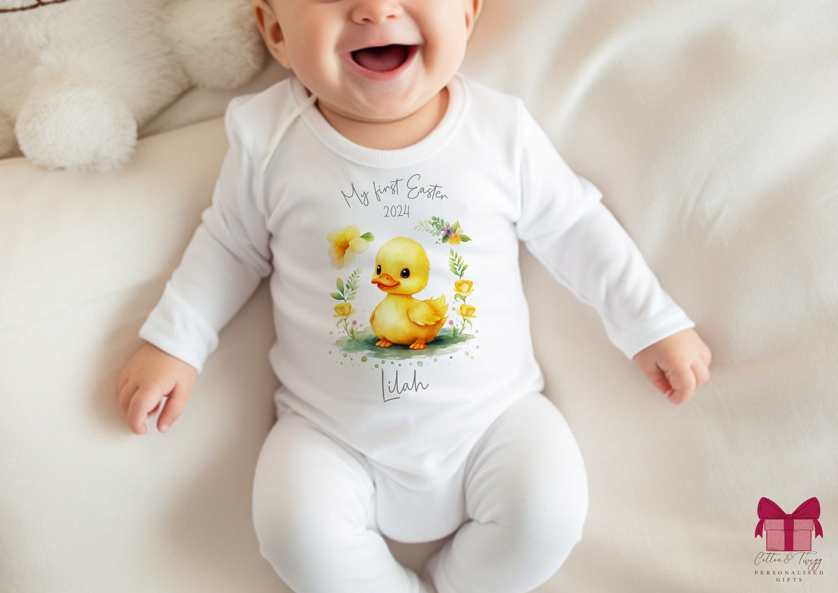 Chick and Duck First Easter Vest