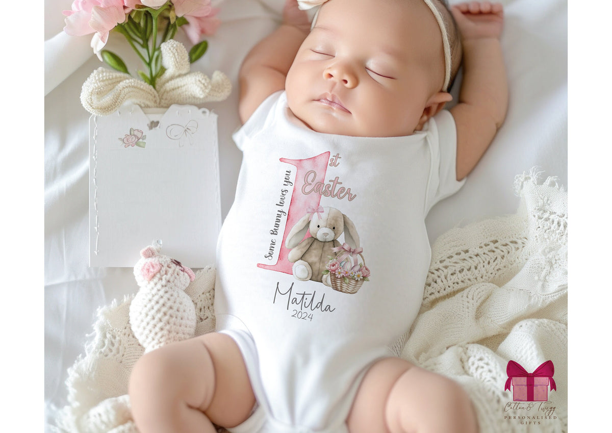 Girl's First Easter Bunny Sleepsuit