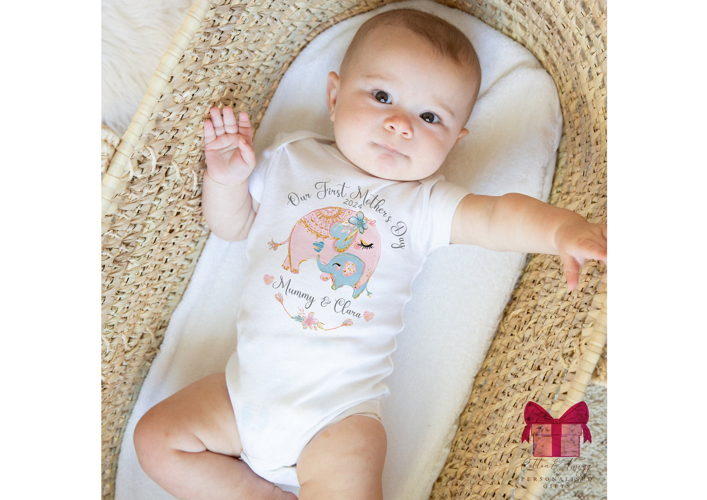 First Mothers Day Vest, Our First Mothers Day Romper Suit, Baby Girls 1st Mothers Day Outfit, Mothers Day Sleepsuit, Personalised Babygrow