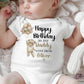 Daddy's First Birthday Vest and Babygrow