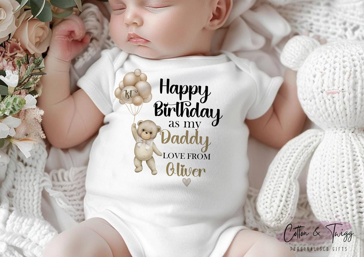 Daddy's First Birthday Vest and Babygrow