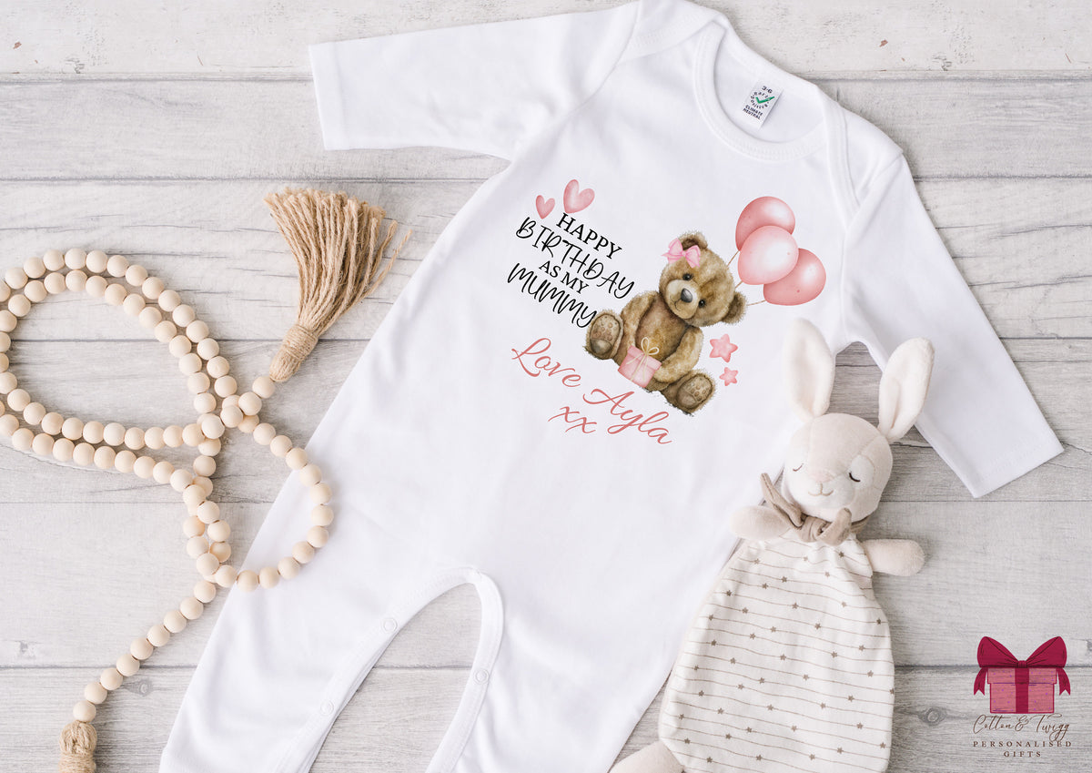 Mummy Birthday Vest and Sleepsuit