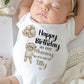 Balloon Teddy Mummy Birthday Sleepsuit