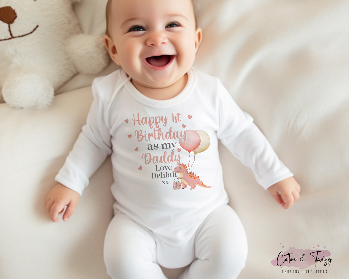 Dinosaur Daddy Birthday Babygrow