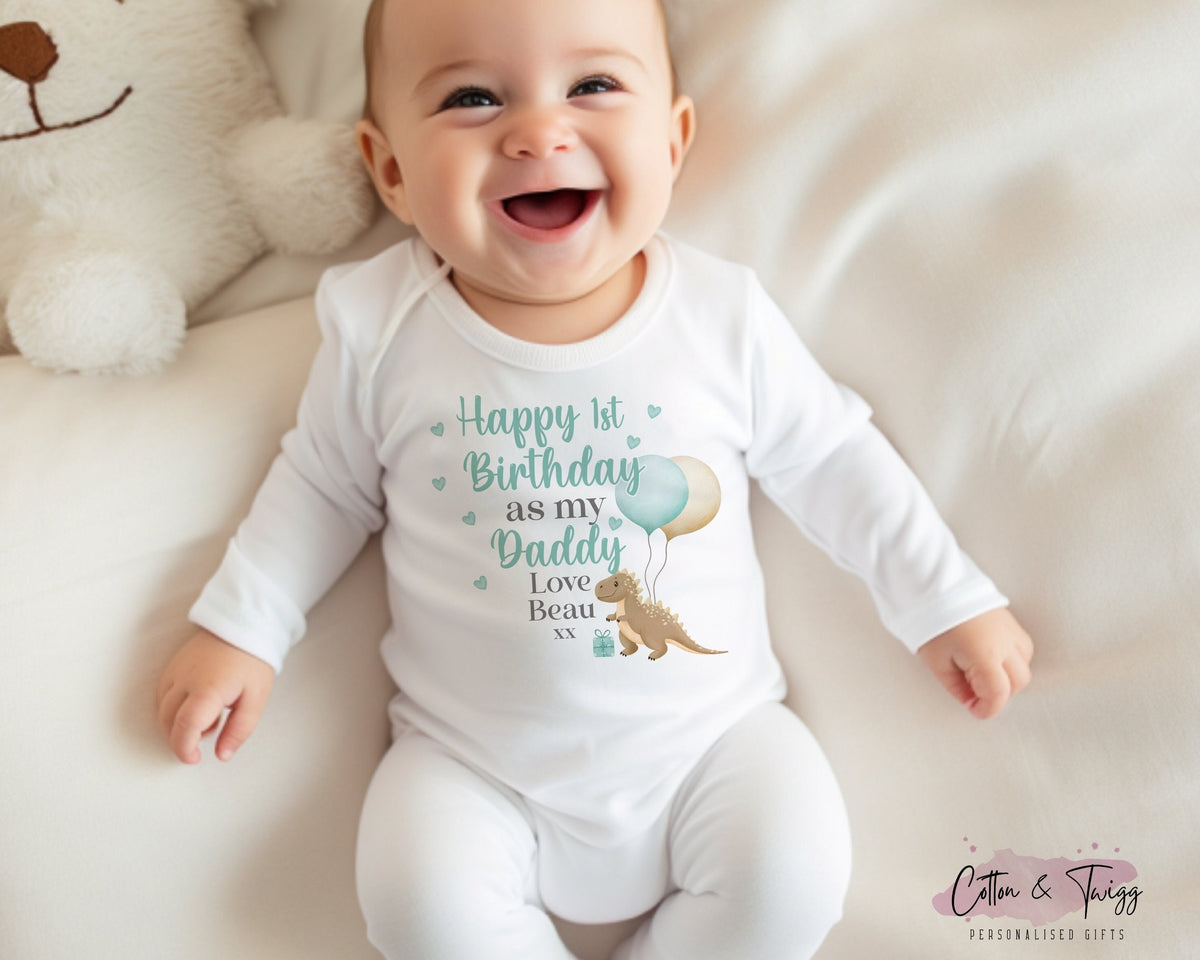 Dinosaur Daddy Birthday Sleepsuit