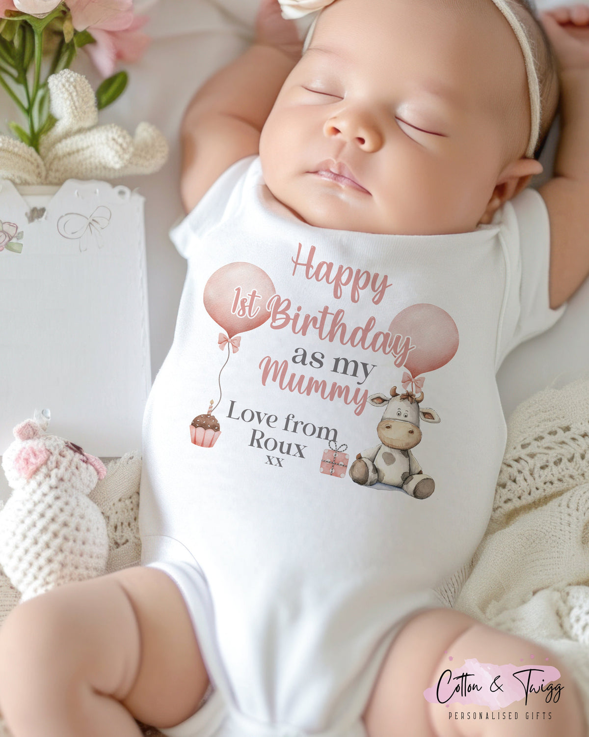 Dinosaur Mummy Birthday Sleepsuit
