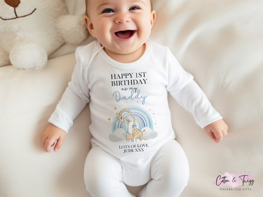 Daddy's First Birthday Baby Vest
