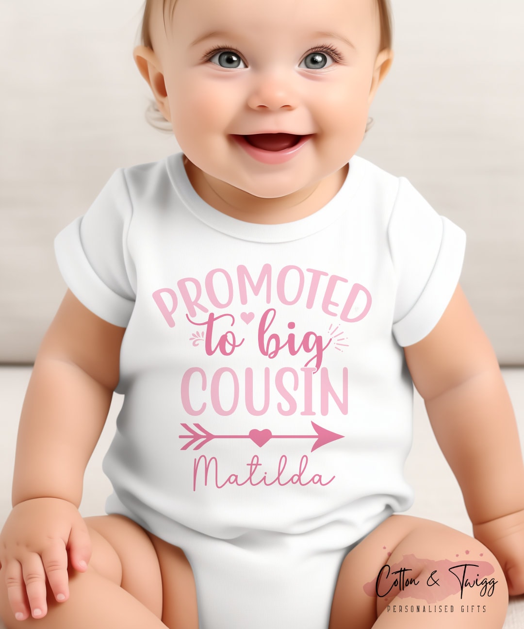 Big Cousin Announcement Vest for Girls