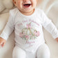 Pastel Pink Pumpkins My First Halloween – Personalised Sleepsuit, Vest & Bib