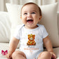 Pumpkin Costume Teddy My First Halloween – Personalised Sleepsuit, Vest & Bib