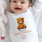 Pumpkin Costume Teddy My First Halloween – Personalised Sleepsuit, Vest & Bib