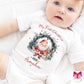 Santa Wreath Baby's First Christmas Sleepsuit, Vest & Bib