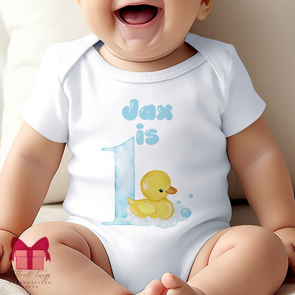Duck First Birthday Long Sleeve Top