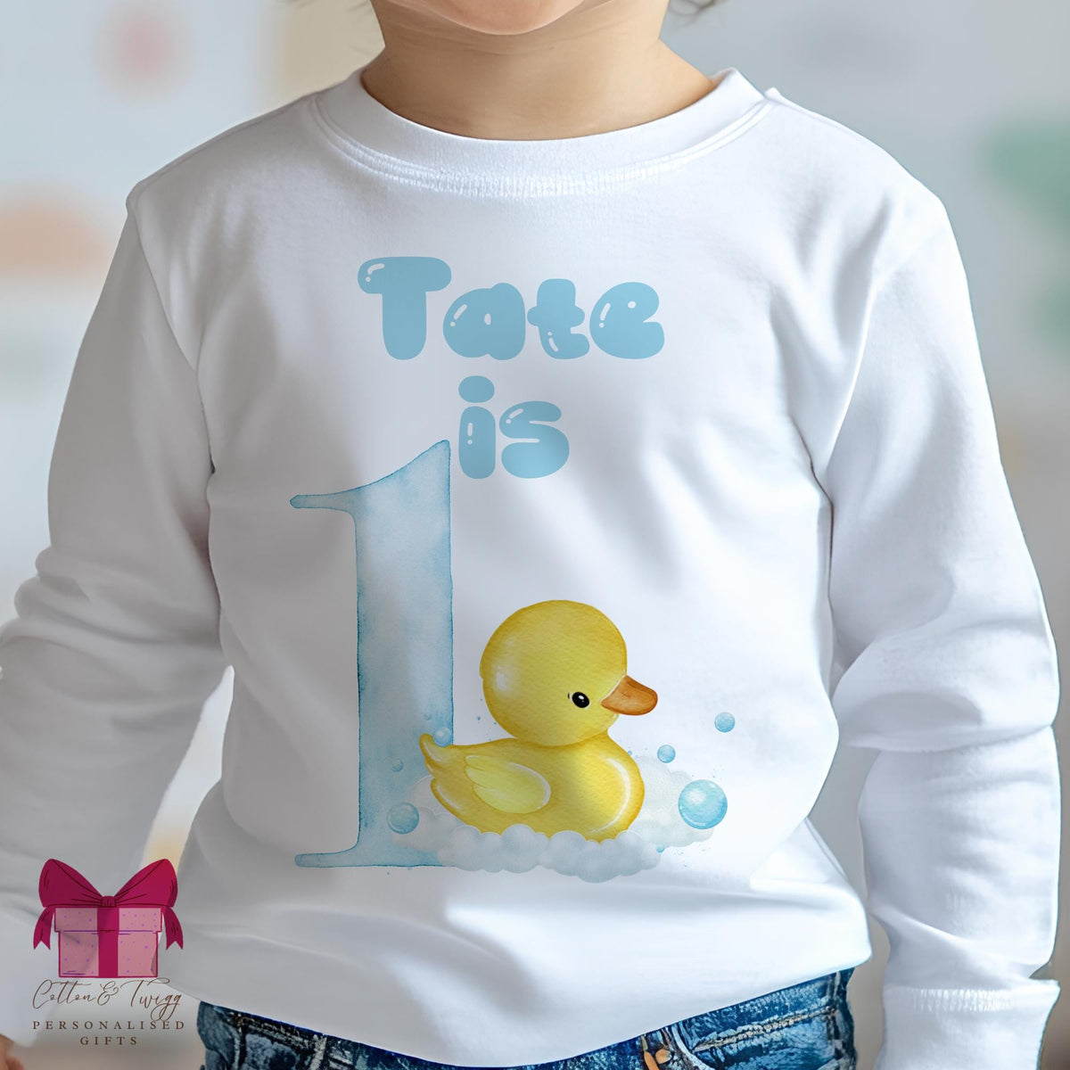Duck First Birthday Long Sleeve Top